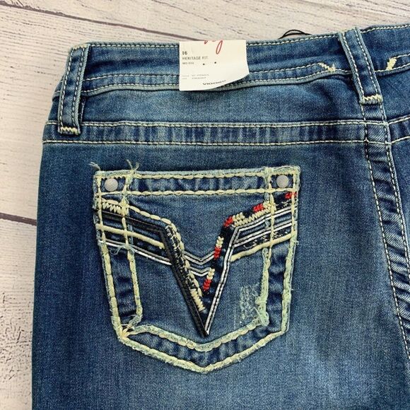 Visgoss Jeans sz 16 Long Straight Heritage Fit Mid Rise New NWT - Picture 5 of 9